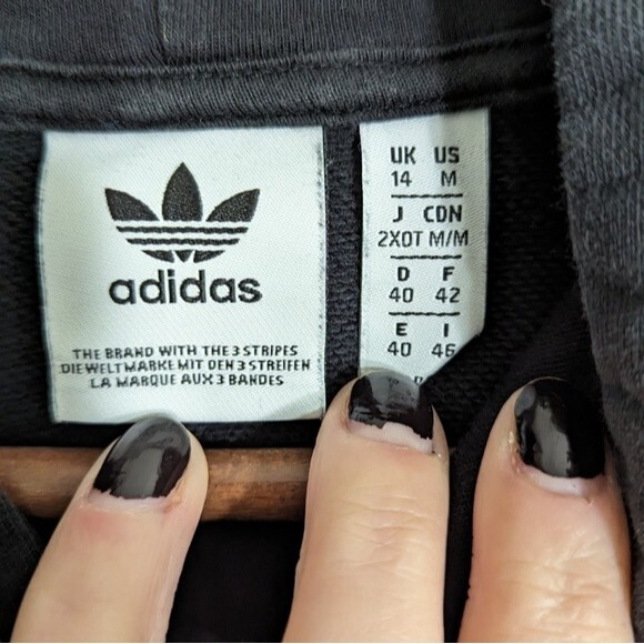 EUC - Adidas Crop Top Hoodie - M - Picture 4 of 5